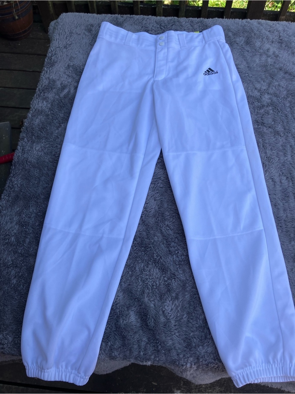 Adidas White Unisex Baseball Pants Joggers Size S